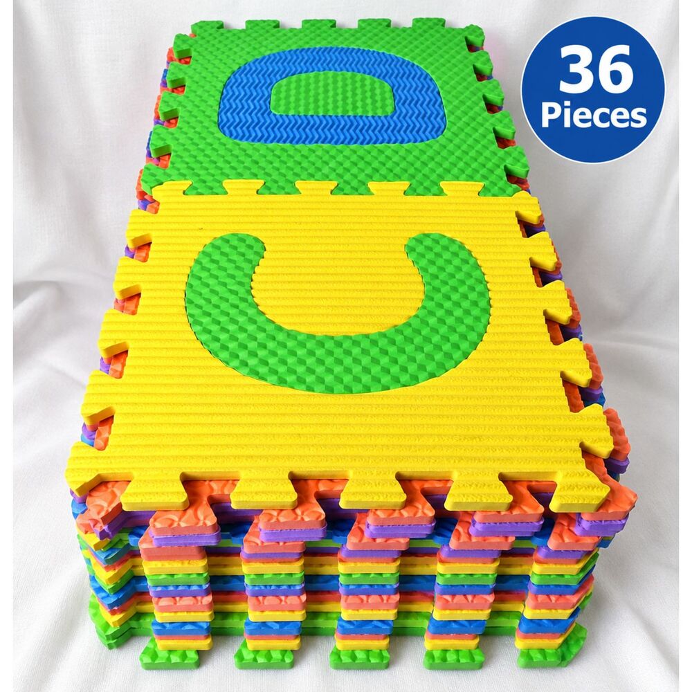 Kids Alphabet Number Foam Puzzle Floor Mats Interlocking ABC Learning Mat Lot
